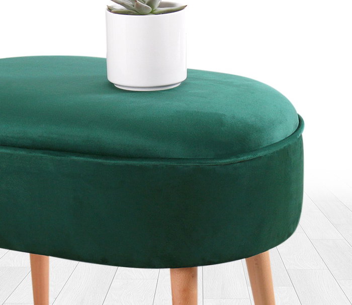 Atelier Del Sofa Moile - Puf de Terciopelo Verde
